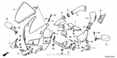Воздуховоды воздухозаборники Honda CBR600RR (03-06)