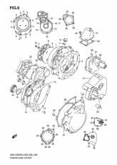 Прокладка правой малой крышки на Suzuki GSX1300 Hayabusa GSX1300 B-King 1999-2017 г.в. Part# 11492-24F00